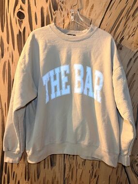 The Bar Varsity Sweatshirt Beige XL Oversized Crewneck
